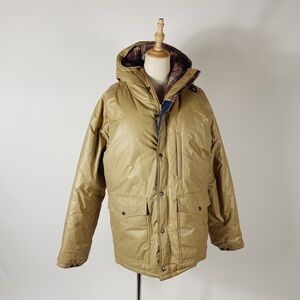 VINTAGE NATURAL HIGH Down Heavy Plaid Lined Coat L